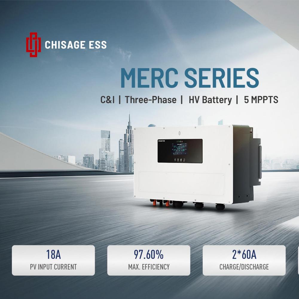 Inversor híbrido trifásico de alto voltaje de la serie Merc de 20 a 60 kW